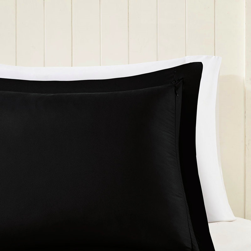 Édredon double / grand avec réversible 3M, acarien, double / grand, doux au toucher, Black