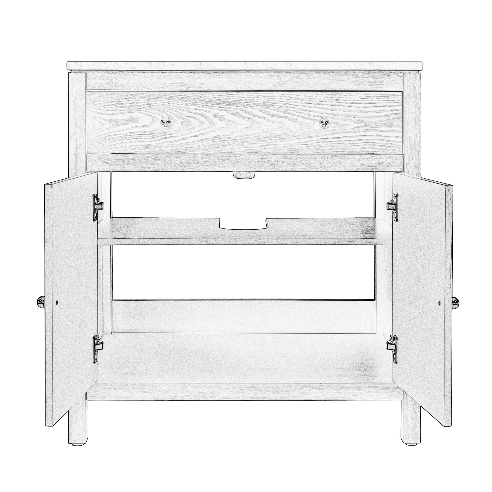Celine 32 in. W Marble Top Bathroom Vanity, Sage Green