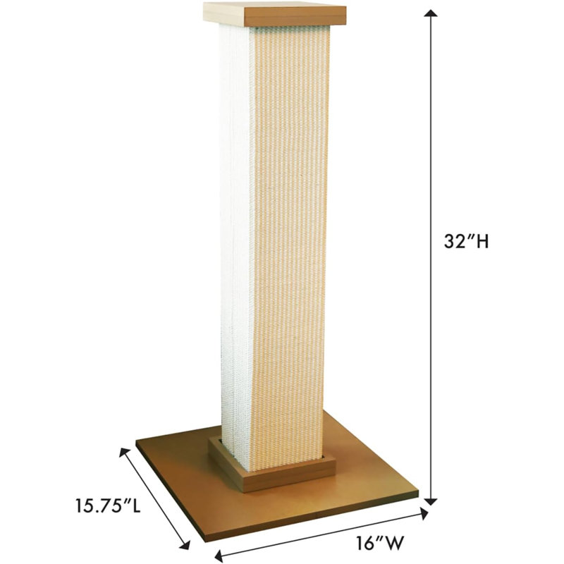 Smartcat Ultimate Scratching Post –  Large 32 Inch Tower - Sisal Fibre, Simple Design - For All Cats