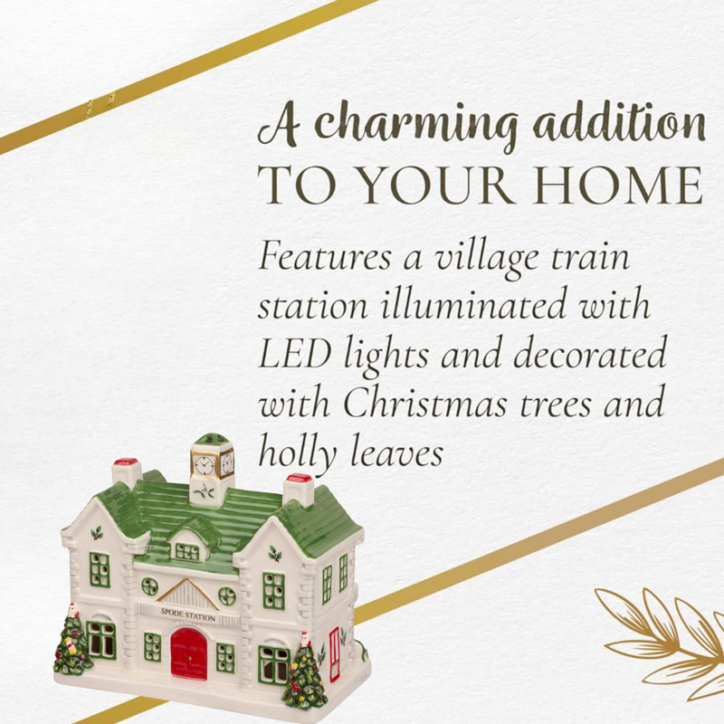 Spode Christmas Tree Village Led Train Station