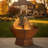 Schulenburg 23" Hexagon Wood-Burning Rust Finish Steel Raised Outdoor Fire Pit