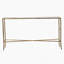 Console 56,5 x 14 x 30 po or antique, plateau en miroir