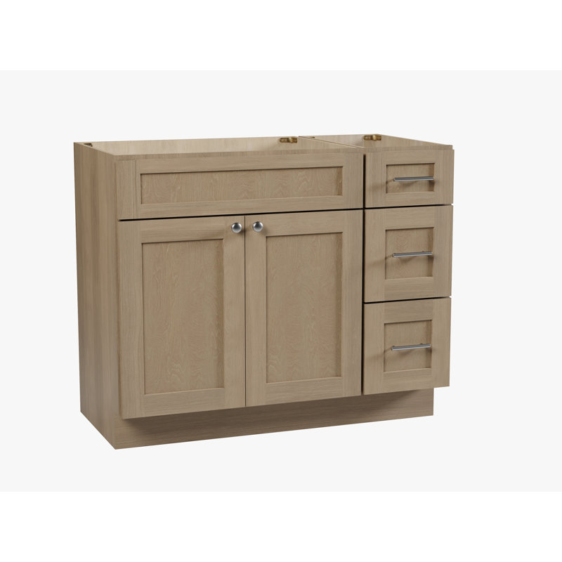 Base de meuble-lavabo simple 42 po Disar, Chêne naturel
