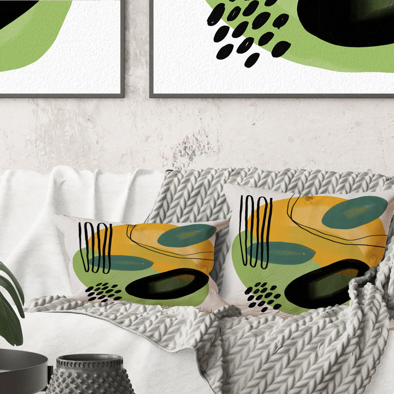 Colorful Minimal Shapes VII - Coussin décoratif à imprimé moderne