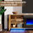 Bhhatu 70" TV Stand with Electric Fireplace Included, Rustic Oak-98876981-99357220