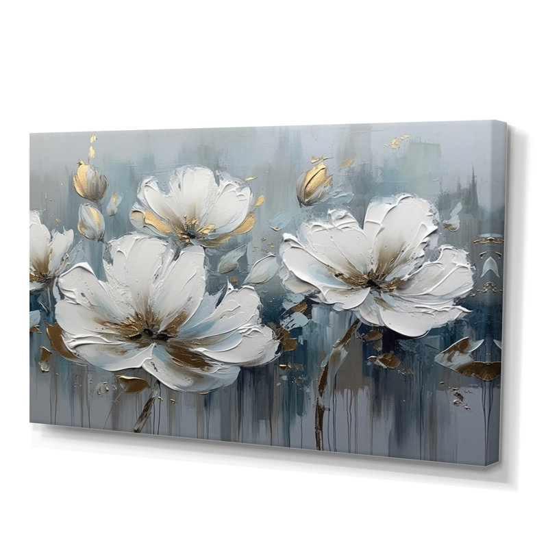 «Rozzelle Daisy Symphony V», reproduction sur toile, H 12 po x l 20 po x P 1 po, Toile tendue