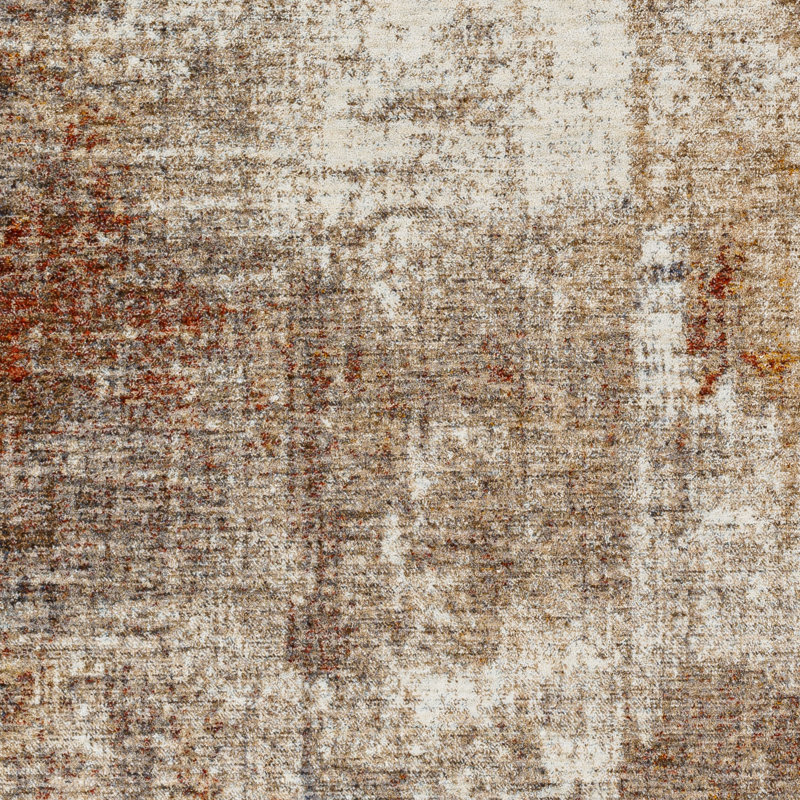 Michalski Abstract Rust Area Rug, Rectangle 3' x 5'