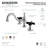 Kingston Brass Duchess Two-Handle 3-Hole Deck Mount Widespread Bathroom Faucet with Brass Pop-Up Drain-20327004
