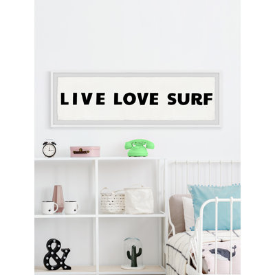 Madelyn Live Love and Surf Framed Print