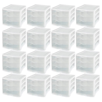 Système de rangement 3 tiroirs Sterilite Clearview