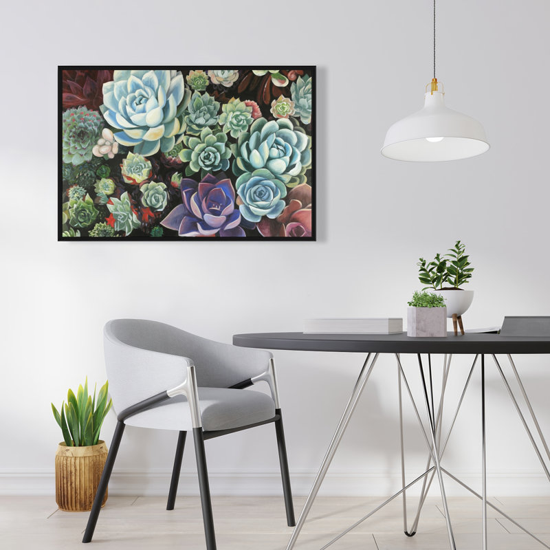 Beautiful Succulents - Toile exotique pour chambre à coucher, H 25,25 po x l 37,25 po
