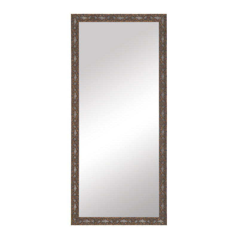 Vanhoose Wood Framed Mirror with Safety Backing Ideal for Bathroom / Vanity Mirror, Antique Bronze, 30" x 42"