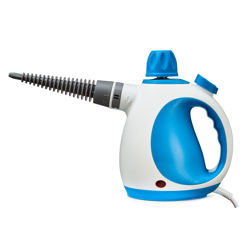 Tower THS10 Handheld Steam Cleaner, Includes Crevice Tool, Flexible Hose, 1050 W, Brush Tool, Microfiber Cloth, Blue, 250 ml Capacity
