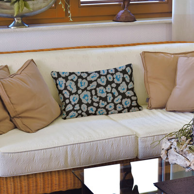 Animal Print Linen Reversible Pillow Cover