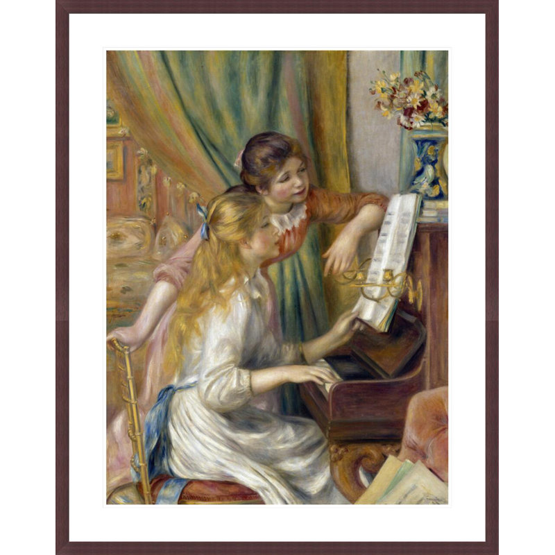 Jeunes filles au piano (Jeunes filles au piano) par Pierre-Auguste Renoir, H 41,5 po x l 33,09 po
