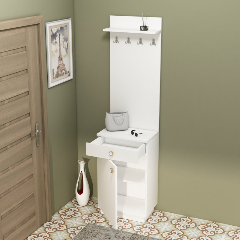 Engelica Hall Tree 50cm Wide, White