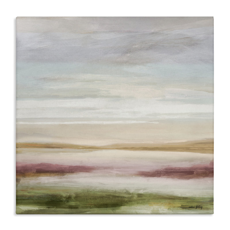 Toile de paysage pastel pastel, design par Amber Sterling, H 17 po x l 17 po