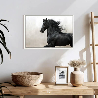 Cheval frison noir