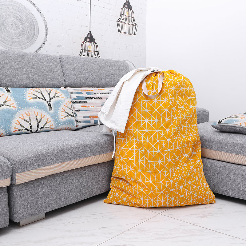 Sac de lavage en tissu, Jaune