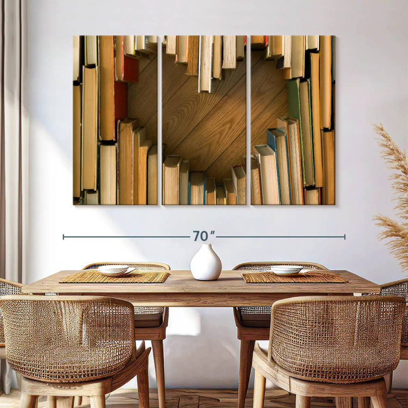 Kerner Heart Books, 42" H x 65" W