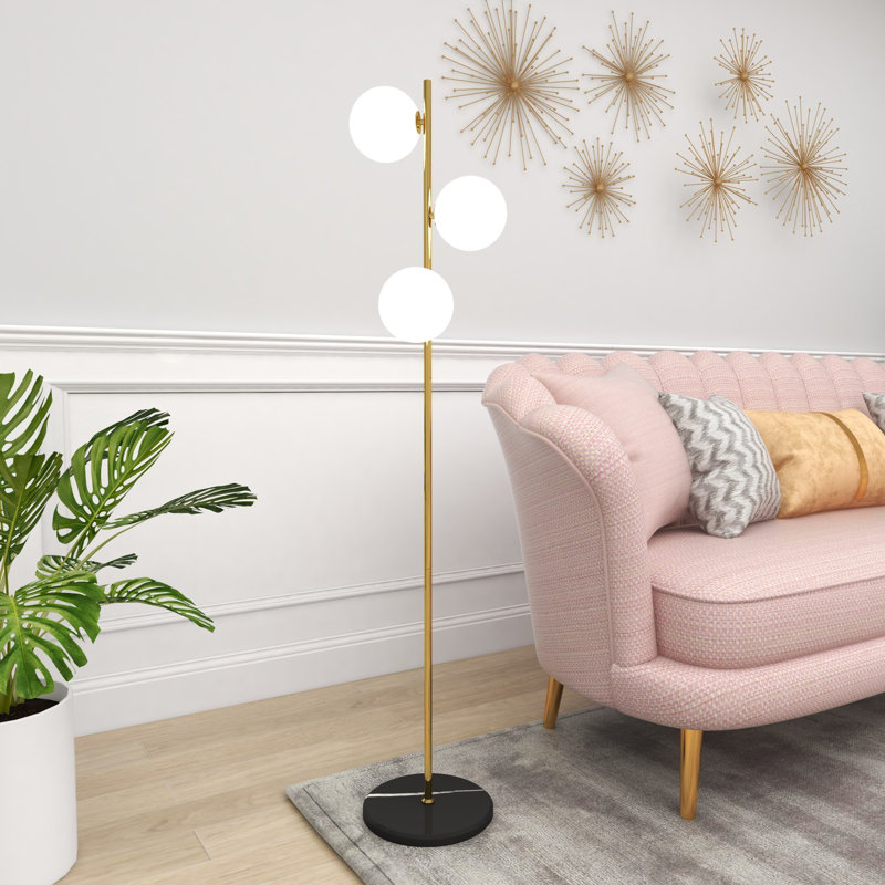Contemporary Glam Gold Torchiere Floor Lamp