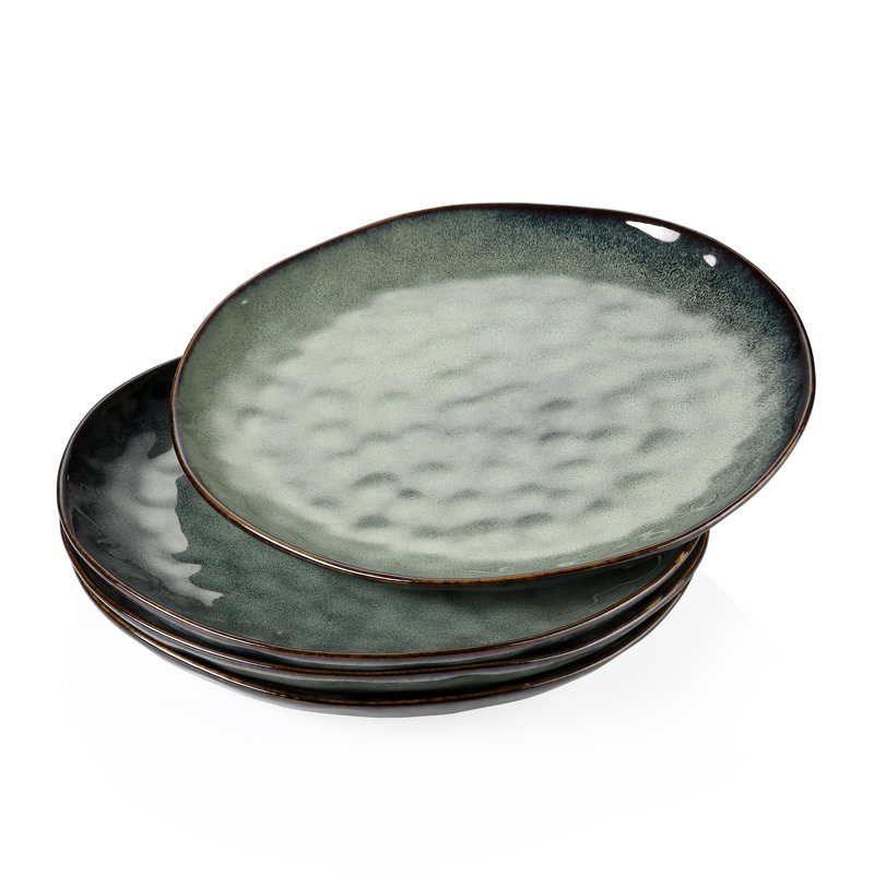 28cm Stoneware Dinner Plate, Forest Green