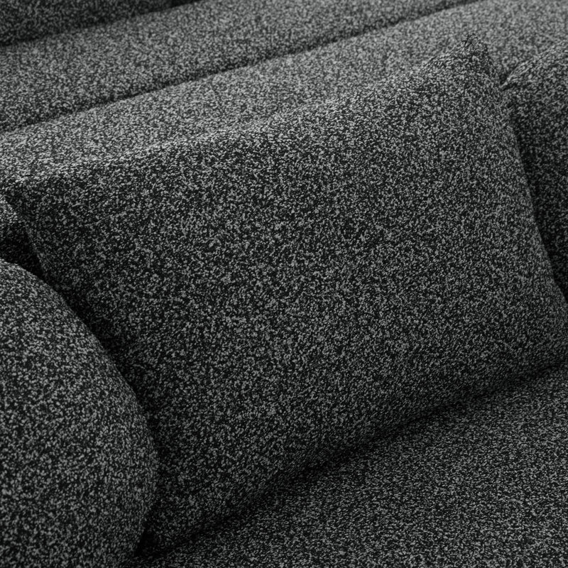 Canapé modulaire Boneless Couch, Bouclé noir