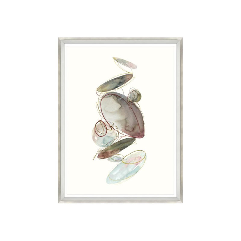Oval Orbit I Painting by Sara Brown, 32" H x 24" W, Glass Framed