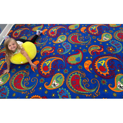 Tapis à motif cachemire avec ABC