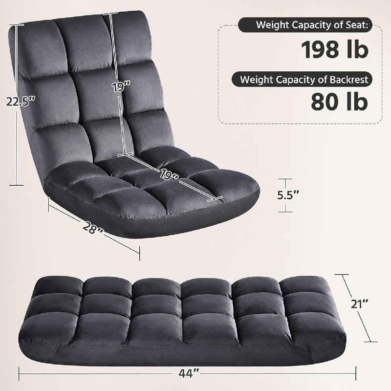 Chaise pliante pour adultes, gris