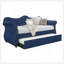 Lit de jour rembourré en velours luxueux avec couchette, structure en bois durable et capitonnage en cristal élégant pour une élégance moderne.-1032428781