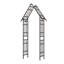 Metal Garden Arch With Adjustable Width Climbing Plants Support Rose Arch Outdoor Black-115361878
