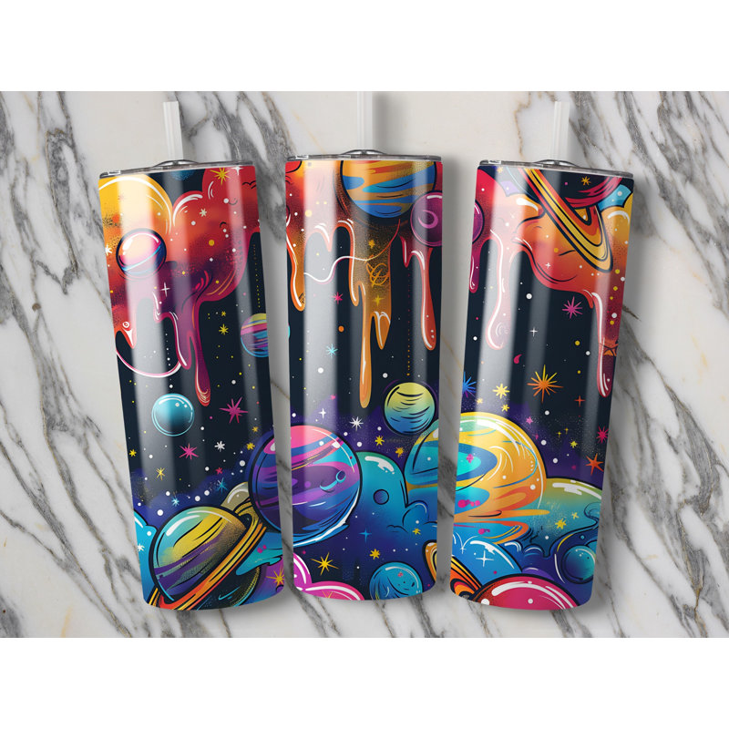 Choose Handmade Tumblers 591ml Vacuum Insulated Stainless Steel (18/8) Travel Tumbler with Straw