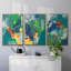 Impression tropicale encadrée sur toile 3 pièces-91886876-91886866