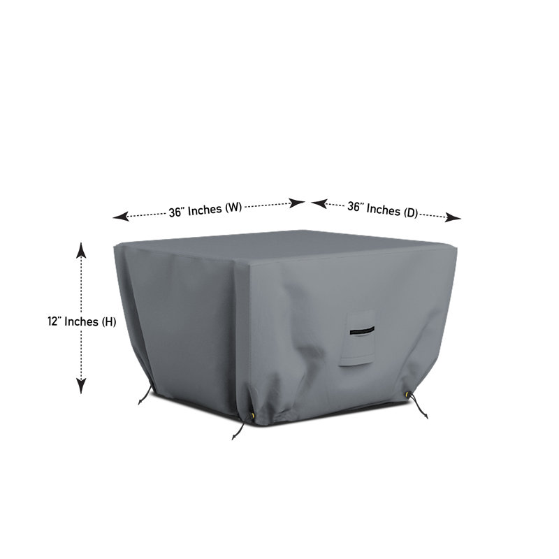 Heavy Duty Multipurpose Outdoor Square Fire Pit Cover, Durable & UV Resistant Patio Waterproof Cover Suitable For LAUREAN AEGEAN  Belle
