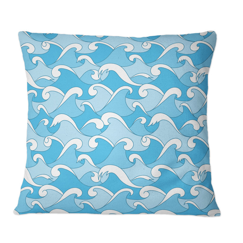 Coussin Abstract Blue, 16 po x 16 po