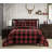 3-piece Black Bear Holiday Stitched Quilt Set-2107008727-2107008725