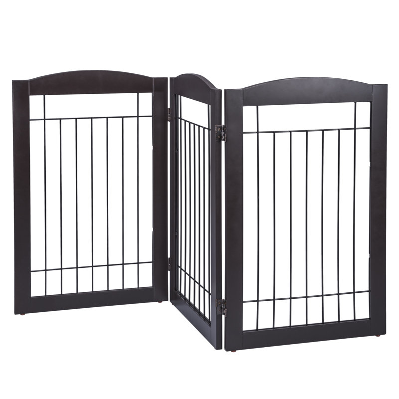 Barrière pour animaux autoportante, Marron