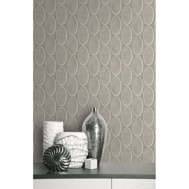 Rouleau de papier peint L 2,3 pi x l 27 po Harahan, gris