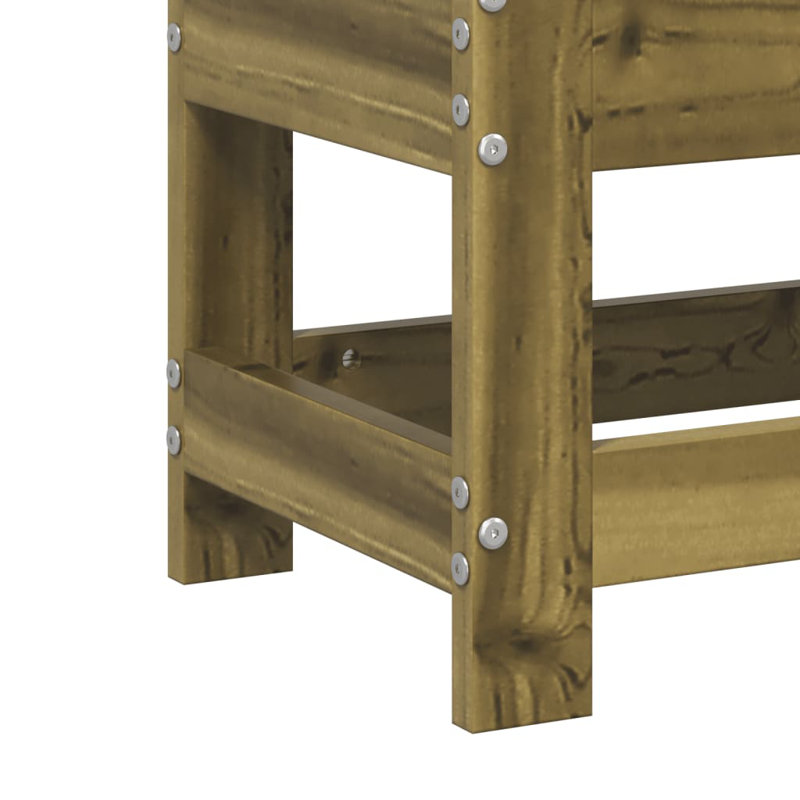 Darron Rectangular Outdoor Side Table , 30cm cm W 62cm cm D, Brown