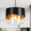 1-Light Black Dimmable Single Pendant Light For Kitchen Island