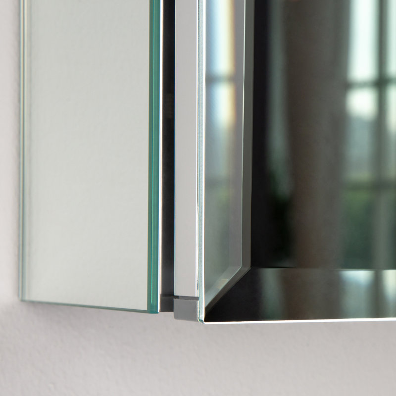 Armoire à pharmacie en aluminium avec tablettes réglables en verre