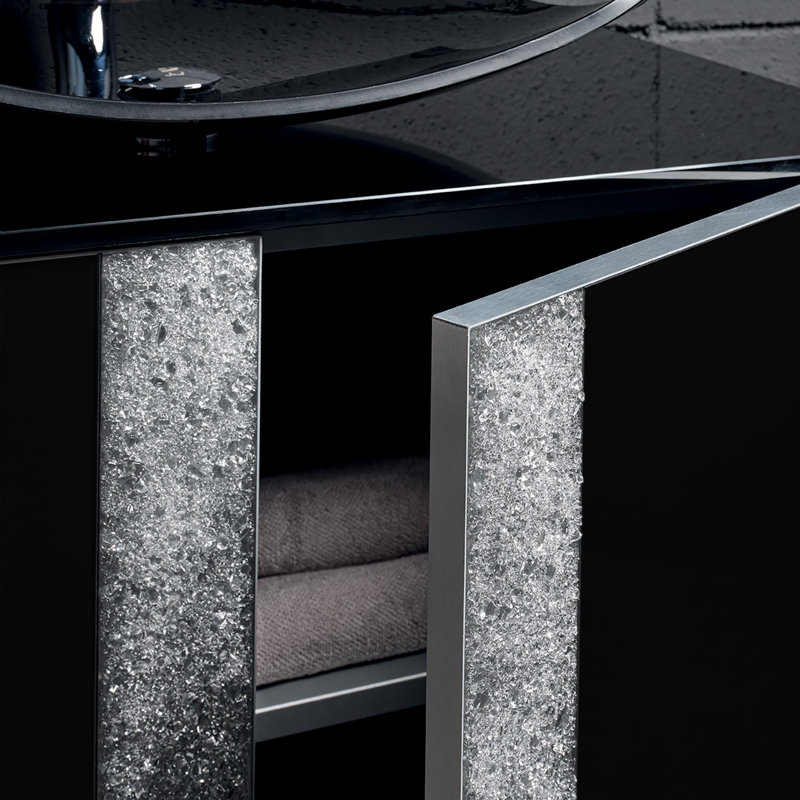 Meuble-lavabo simple l 35 po x P 18,7 po x H 31,5 po Princess, Noir