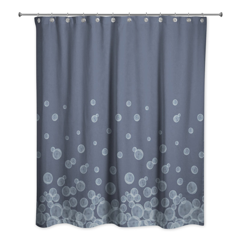 Rideau de douche simple Ariale, Bleu marine