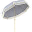 Outsunny 1.7 m Beach Umbrella with Sand Anchor, 30° Tilting-1702028048