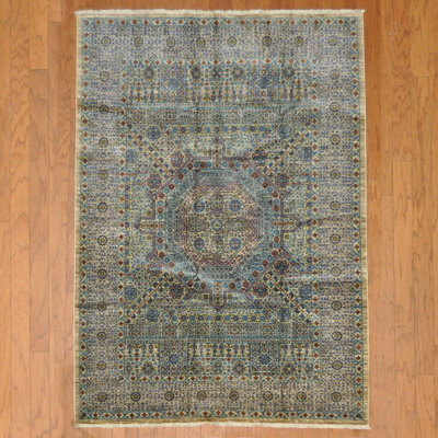Tapis unique en laine noué à la main 5 pi 10 po x 8 pi 5 po nouvel âge Ardoyd