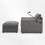 Fauteuil d'appoint rembourré avec repose-pieds avec rangement-343178779