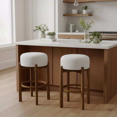 Ensemble de 2 chaises de salle à manger, tabouret de bar en bois