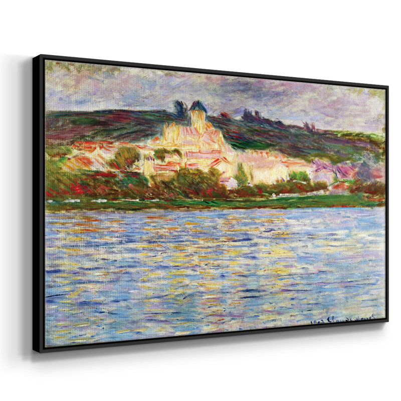 Vetheuil, 1902, reproduction d'art sur toile, H 27 po x l 41 po x P 2 po, Noir