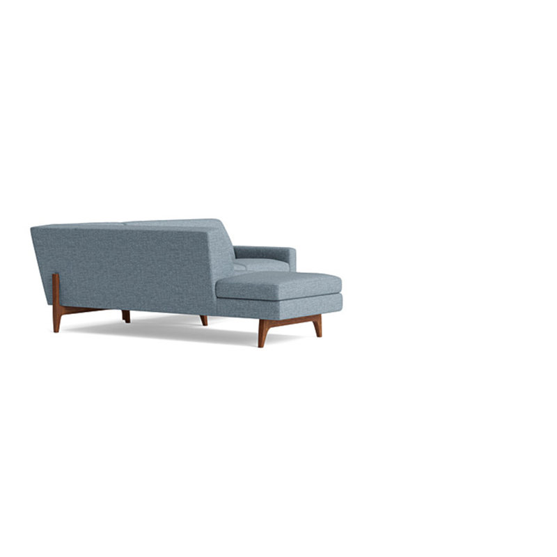 Tyler Sectional With Bumper (95" X 95"), Performance Weave - Natural, Left Hand Facing